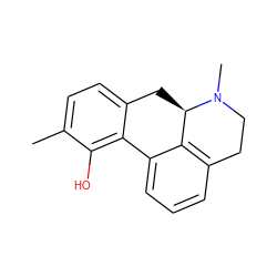 Cc1ccc2c(c1O)-c1cccc3c1[C@@H](C2)N(C)CC3 ZINC000000006368