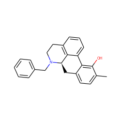 Cc1ccc2c(c1O)-c1cccc3c1[C@@H](C2)N(Cc1ccccc1)CC3 ZINC000013757605