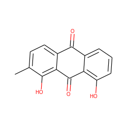 Cc1ccc2c(c1O)C(=O)c1c(O)cccc1C2=O ZINC000013334406