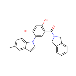 Cc1ccc2c(ccn2-c2cc(C(=O)N3Cc4ccccc4C3)c(O)cc2O)c1 ZINC000169343539