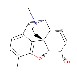 Cc1ccc2c3c1O[C@H]1[C@@H](O)C=C[C@H]4[C@@H](C2)N(C)CC[C@]314 ZINC000026569212