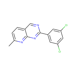 Cc1ccc2cnc(-c3cc(Cl)cc(Cl)c3)nc2n1 ZINC000028826513