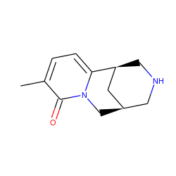 Cc1ccc2n(c1=O)C[C@@H]1CNC[C@H]2C1 ZINC000064526810