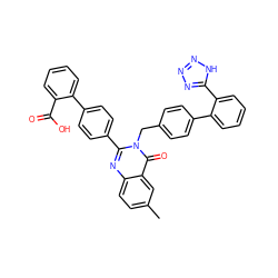 Cc1ccc2nc(-c3ccc(-c4ccccc4C(=O)O)cc3)n(Cc3ccc(-c4ccccc4-c4nnn[nH]4)cc3)c(=O)c2c1 ZINC000028758670