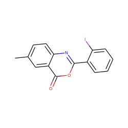 Cc1ccc2nc(-c3ccccc3I)oc(=O)c2c1 ZINC000027736734