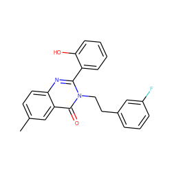 Cc1ccc2nc(-c3ccccc3O)n(CCc3cccc(F)c3)c(=O)c2c1 ZINC000028340246