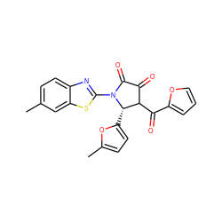 Cc1ccc2nc(N3C(=O)C(=O)C(C(=O)c4ccco4)[C@@H]3c3ccc(C)o3)sc2c1 ZINC000000796064