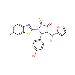 Cc1ccc2nc(N3C(=O)C(=O)C(C(=O)c4ccco4)[C@@H]3c3ccc(O)cc3)sc2c1 ZINC000000796058