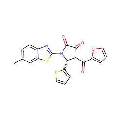 Cc1ccc2nc(N3C(=O)C(=O)C(C(=O)c4ccco4)[C@@H]3c3cccs3)sc2c1 ZINC000000796056