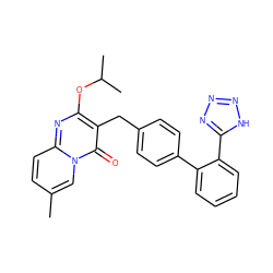 Cc1ccc2nc(OC(C)C)c(Cc3ccc(-c4ccccc4-c4nnn[nH]4)cc3)c(=O)n2c1 ZINC000029553074