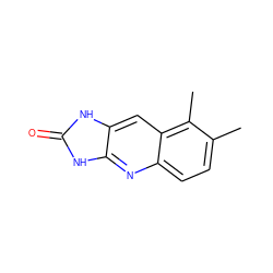 Cc1ccc2nc3[nH]c(=O)[nH]c3cc2c1C ZINC000013725803