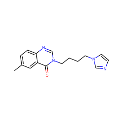 Cc1ccc2ncn(CCCCn3ccnc3)c(=O)c2c1 ZINC000026390918