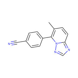 Cc1ccc2ncnn2c1-c1ccc(C#N)cc1 ZINC001772626136