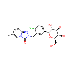 Cc1ccc2nn(Cc3cc([C@@H]4O[C@H](CO)[C@@H](O)[C@H](O)[C@H]4O)ccc3Cl)c(=O)n2c1 ZINC000096175381