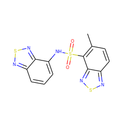 Cc1ccc2nsnc2c1S(=O)(=O)Nc1cccc2nsnc12 ZINC000003011936