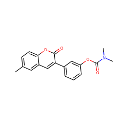 Cc1ccc2oc(=O)c(-c3cccc(OC(=O)N(C)C)c3)cc2c1 ZINC000653759959