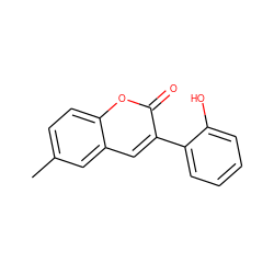 Cc1ccc2oc(=O)c(-c3ccccc3O)cc2c1 ZINC000072123186