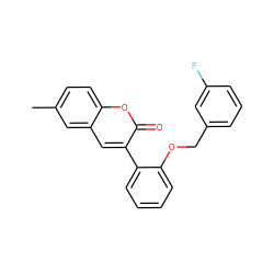 Cc1ccc2oc(=O)c(-c3ccccc3OCc3cccc(F)c3)cc2c1 ZINC000653757048