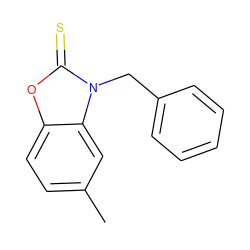 Cc1ccc2oc(=S)n(Cc3ccccc3)c2c1 ZINC001772613405