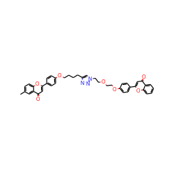 Cc1ccc2oc(-c3ccc(OCCCCc4cn(CCOCCOc5ccc(-c6cc(=O)c7ccccc7o6)cc5)nn4)cc3)cc(=O)c2c1 ZINC000222506175