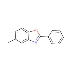 Cc1ccc2oc(-c3ccccc3)nc2c1 ZINC000000257570