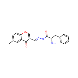 Cc1ccc2occ(/C=N/NC(=O)[C@@H](N)Cc3ccccc3)c(=O)c2c1 ZINC000001878036