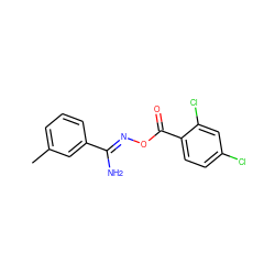 Cc1cccc(/C(N)=N/OC(=O)c2ccc(Cl)cc2Cl)c1 ZINC000005112322