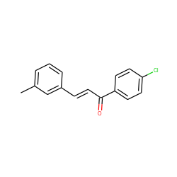 Cc1cccc(/C=C/C(=O)c2ccc(Cl)cc2)c1 ZINC000017005192