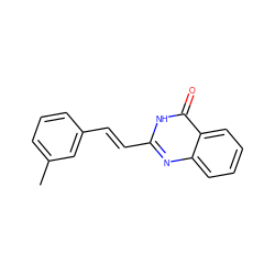 Cc1cccc(/C=C/c2nc3ccccc3c(=O)[nH]2)c1 ZINC000018045297