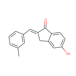 Cc1cccc(/C=C2\Cc3cc(O)ccc3C2=O)c1 ZINC000187222527