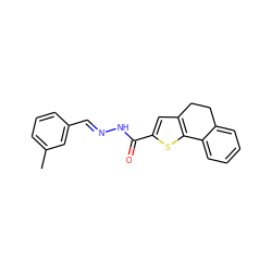 Cc1cccc(/C=N/NC(=O)c2cc3c(s2)-c2ccccc2CC3)c1 ZINC000005747704