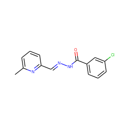 Cc1cccc(/C=N/NC(=O)c2cccc(Cl)c2)n1 ZINC000000262903