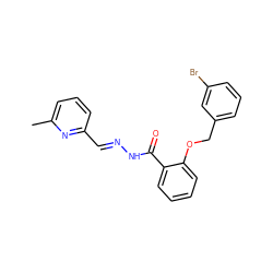 Cc1cccc(/C=N/NC(=O)c2ccccc2OCc2cccc(Br)c2)n1 ZINC000015936906