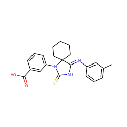 Cc1cccc(/N=C2\NC(=S)N(c3cccc(C(=O)O)c3)C23CCCCC3)c1 ZINC000000705468