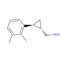 Cc1cccc([C@H]2C[C@@H]2CN)c1C ZINC000040917130