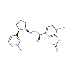 Cc1cccc([C@H]2CCC[C@H]2NC[C@H](O)c2ccc(O)c3[nH]c(=O)sc23)c1 ZINC000299830671