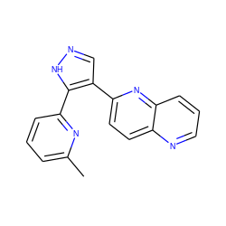 Cc1cccc(-c2[nH]ncc2-c2ccc3ncccc3n2)n1 ZINC000016052804