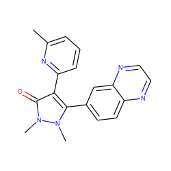 Cc1cccc(-c2c(-c3ccc4nccnc4c3)n(C)n(C)c2=O)n1 ZINC000045388357