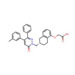 Cc1cccc(-c2cc(=O)n(C[C@H]3CCc4c(cccc4OCC(=O)O)C3)nc2-c2ccccc2)c1 ZINC000299855391