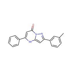 Cc1cccc(-c2cc3[nH]c(-c4ccccc4)cc(=O)n3n2)c1 ZINC000100311503