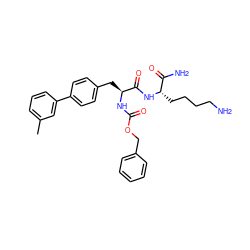 Cc1cccc(-c2ccc(C[C@H](NC(=O)OCc3ccccc3)C(=O)N[C@@H](CCCCN)C(N)=O)cc2)c1 ZINC000096909262