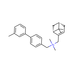 Cc1cccc(-c2ccc(C[N+](C)(C)CC3=CC[C@H]4C[C@@H]3C4(C)C)cc2)c1 ZINC000095562692