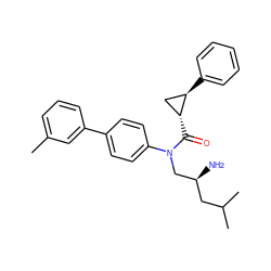 Cc1cccc(-c2ccc(N(C[C@@H](N)CC(C)C)C(=O)[C@@H]3C[C@H]3c3ccccc3)cc2)c1 ZINC000299863124