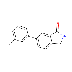 Cc1cccc(-c2ccc3c(c2)C(=O)NC3)c1 ZINC000063540030