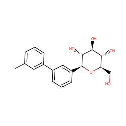 Cc1cccc(-c2cccc([C@@H]3O[C@H](CO)[C@@H](O)[C@H](O)[C@H]3O)c2)c1 ZINC000034007388