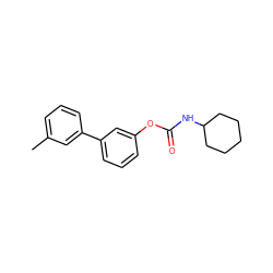 Cc1cccc(-c2cccc(OC(=O)NC3CCCCC3)c2)c1 ZINC000013583466