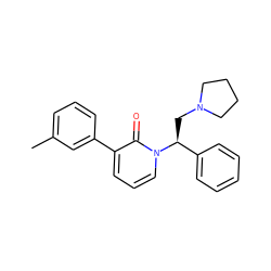 Cc1cccc(-c2cccn([C@@H](CN3CCCC3)c3ccccc3)c2=O)c1 ZINC000013436650