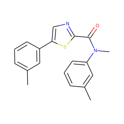 Cc1cccc(-c2cnc(C(=O)N(C)c3cccc(C)c3)s2)c1 ZINC000299832378