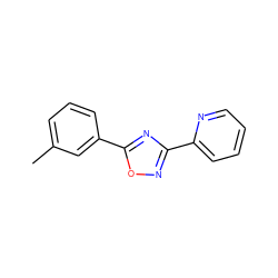 Cc1cccc(-c2nc(-c3ccccn3)no2)c1 ZINC000004476240