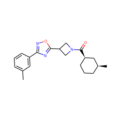 Cc1cccc(-c2noc(C3CN(C(=O)[C@@H]4CCC[C@H](C)C4)C3)n2)c1 ZINC000095574238